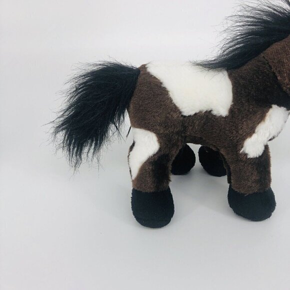 Webkinz Ganz Pet Plush Pony PINTO HORSE 9 inch Toy Brown White - Picture 6 of 9